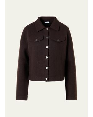 Akris Punto Boiled Wool Single-Breasted Jacket - Black