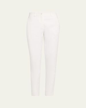 Michael Kors Samantha Slim Double Crepe Pants - Natural