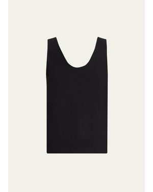 Commando Scoop-Neck Cotton Tank Top - Black