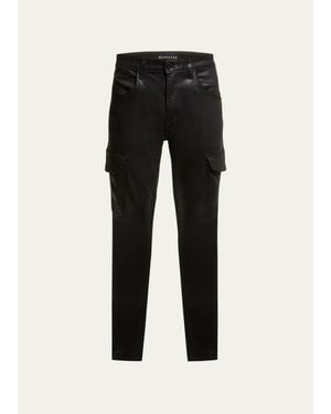 Monfrere Preston Coated Denim Cargo Pants - Black