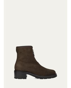 The Row Hike Suede Ankle Boots - White
