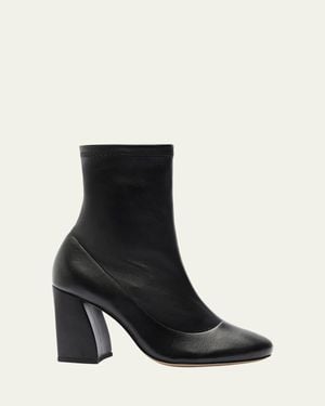 Alexandre Birman Leather Skinny Ankle Booties - Black