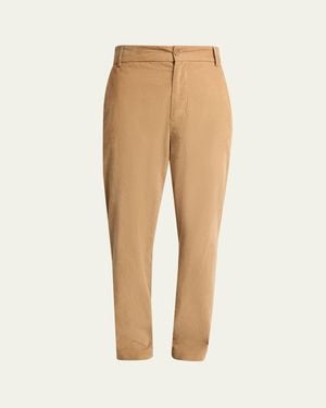 Moncler Cotton Corduroy Straight-Leg Pants - Natural