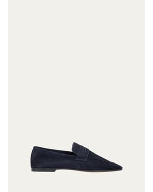 SOPHIQUE Essenziale Suede Penny Loafers - Blue
