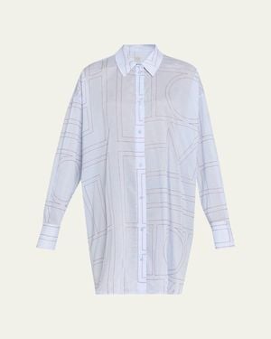 TOTEME Long Summer Shirtdress - Blue