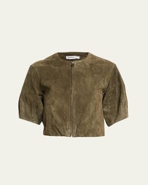Jonathan Simkhai Austyn Zip-Front Jacket - Green