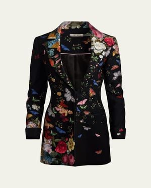 Alice + Olivia Mya Longline Blazer - Black