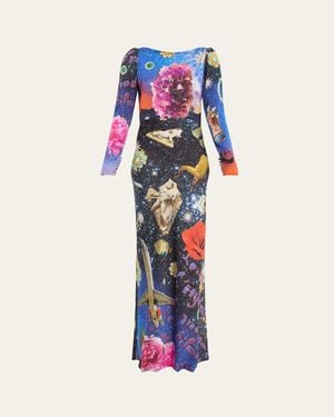 Libertine Starry Night Redux Look Back Gown - Blue