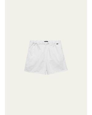 Prada Cotton Twill Stretch Swim Trunks - Natural