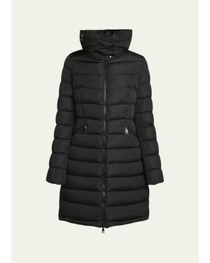 Moncler Flammette Long Puffer Coat - Black