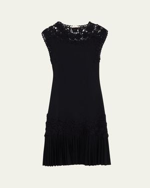 Ulla Johnson Noemie Crochet Knit Mini Dress - Black