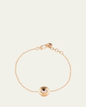 Pomellato Pom Pom Dot 18K Rose Diamond And Chain Bracelet - Natural