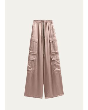 Rick Owens Cargobelas Satin Pants - Pink