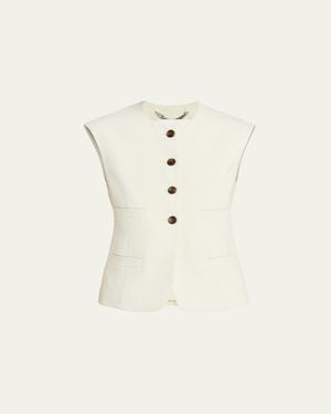 A.L.C. Georgie Linen-Blend Vest - Natural