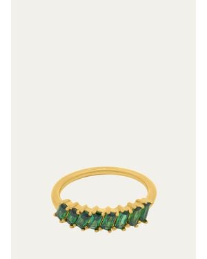 Gwen Beloti Cz Emerald Baguette Ring - Yellow