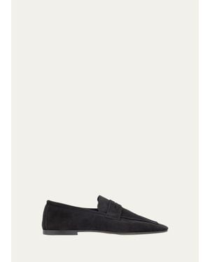 SOPHIQUE Essenziale Suede Penny Loafers - White