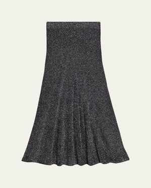 Helmut Lang Sparkly Lurex Maxi Skirt - Blue