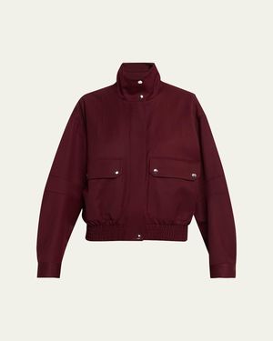 Proenza Schouler Aviva Blouson Jacket - Red
