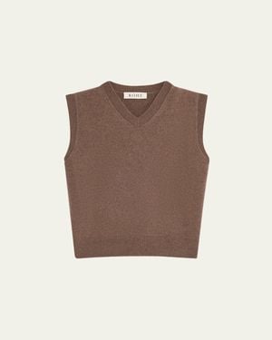 Rohe Wool V-Neck Sweater Vest - Brown