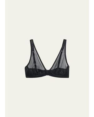 Commando Chic Mesh Underwire Bra - Black