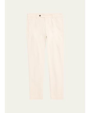 Massimo Alba Comfort Cotton Stretch Pants - Natural
