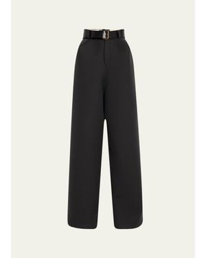 Marc Jacobs Tailored Wide-Leg Volume Pants - Black