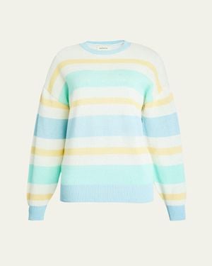 SER.O.YA Cassian Striped Linen-Blend Sweater - Blue