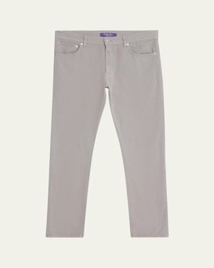 Ralph Lauren Wool Slim Five-Pocket Pants - Gray