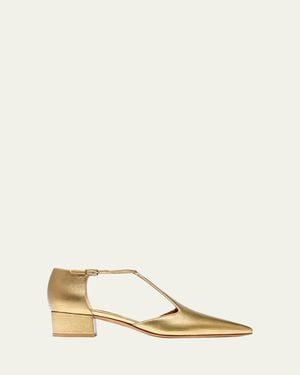 Emme Parsons Mary Jane Ballerina Pumps - Natural