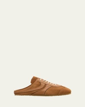 Dries Van Noten Suede Sneaker Mules - Brown