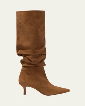 Jonathan Simkhai Jordi Suede Kitten-Heel Boots - Brown