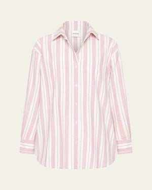 Posse Lena Striped Button-Front Shirt - Pink