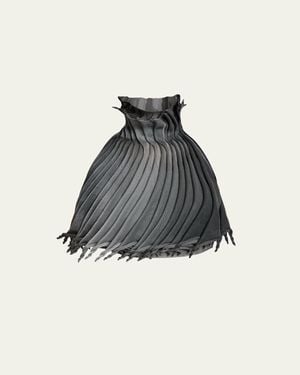 Alaïa Sculptural Pleated Crop Halter Top - Multicolor