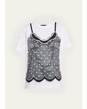 Marc Jacobs Trompe L'Oeil Cami T-Shirt - Gray