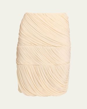 Ronny Kobo Alory Draped Jersey Skirt - Natural