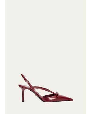 Prada 75Mm Strappy Leather Slingback Pumps - Pink