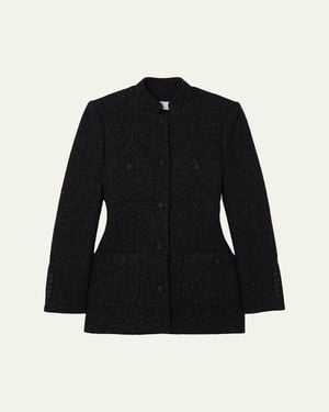 LIBEROWE Raja Metallic Wool Single-Breasted Jacket - Black