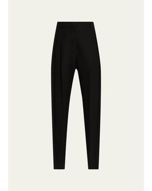 Lanvin Virgin Wool Cigarette Pants - Black