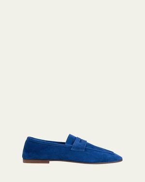 SOPHIQUE Essenziale Suede Loafers - Blue