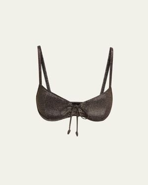 Ulla Johnson Noa Tie-Front Bikini Top - Natural