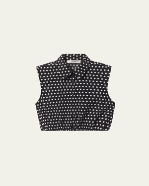 FRAME The Polka Dot Top - Black