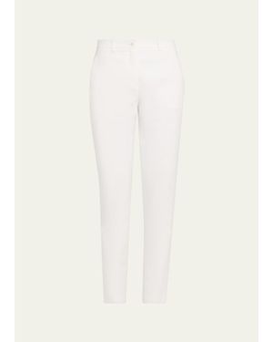 Michael Kors Samantha Slim Double Crepe Pants - Natural