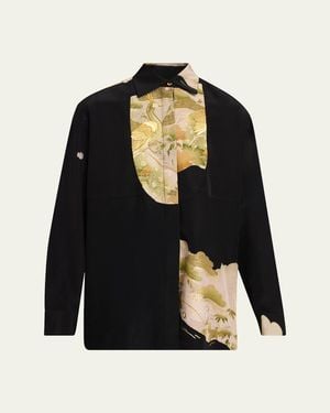 Rianna + Nina One-Of-A-Kind Silk Shirt Blouse - Black