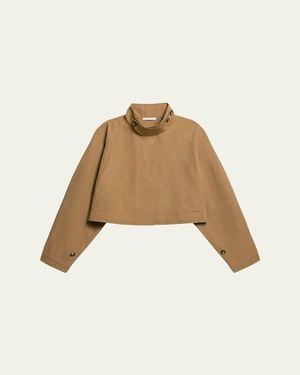 Helmut Lang Cropped Trench Jacket - Natural