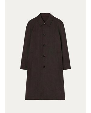 Burberry Reversible Wool Car Coat - Black
