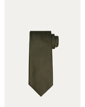 Tom Ford Micro-Houndstooth Silk Tie - Green