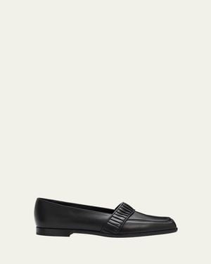 Manolo Blahnik Minoffa Leather Loafers - White
