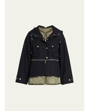 3.1 Phillip Lim Convertible Utility Vest Parka Jacket - Blue