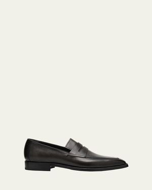 Berluti Andy Demesure Neo Flex Leather Penny Loafers - White