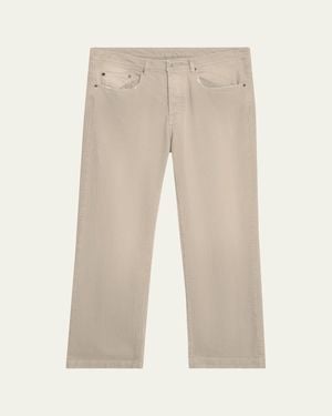 Massimo Alba Cotton Bull Straight Leg Five-Pocket Pants - Natural